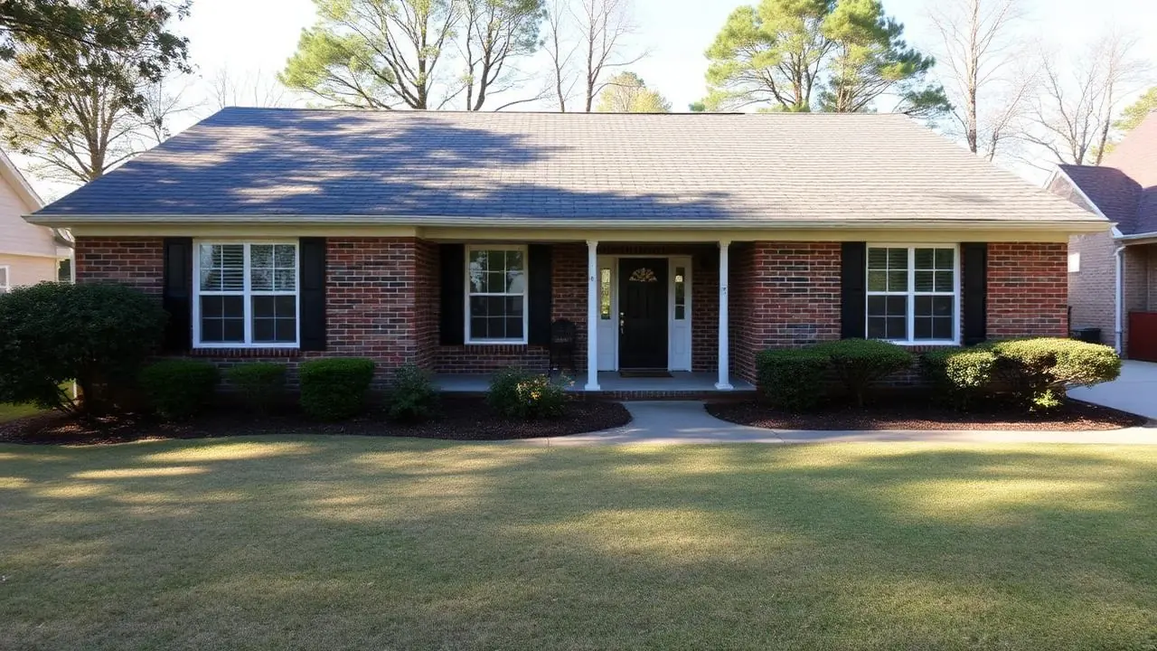 New step and counter flashing installed around a brick chimney on a Canton, GA roof